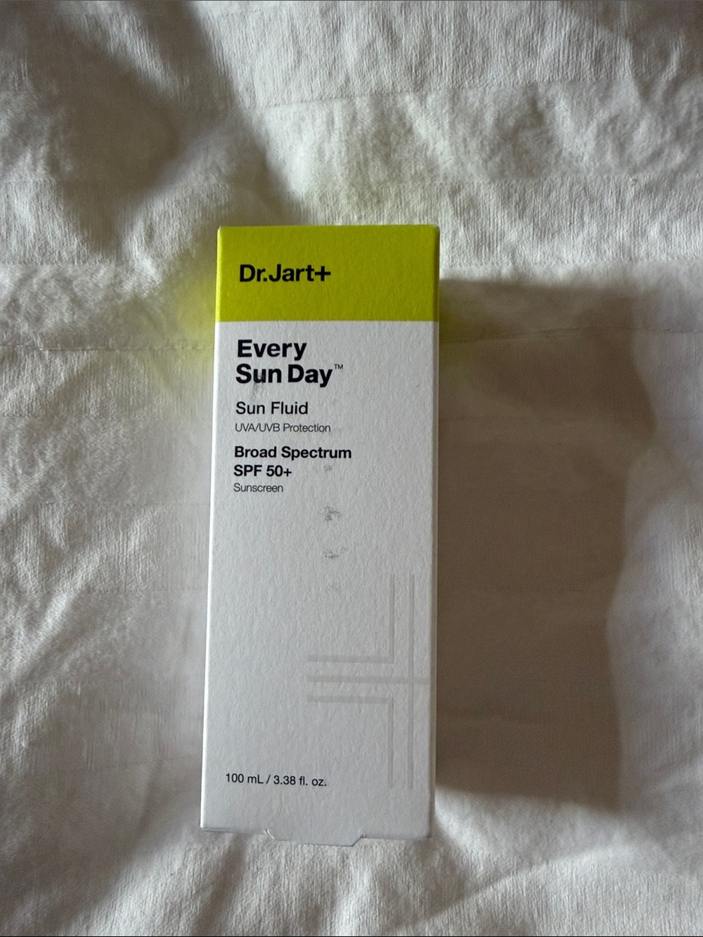 NIB. Dr. Jart+ Every Sun Day Sun Fluid SPF 50+ — White & Lime